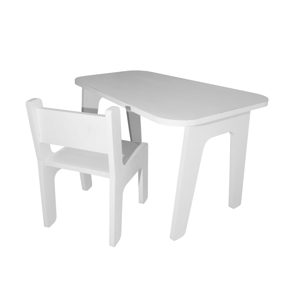 stolik+ krzesło białe - zdjęcie od lozkasosnowe_pl - Homebook