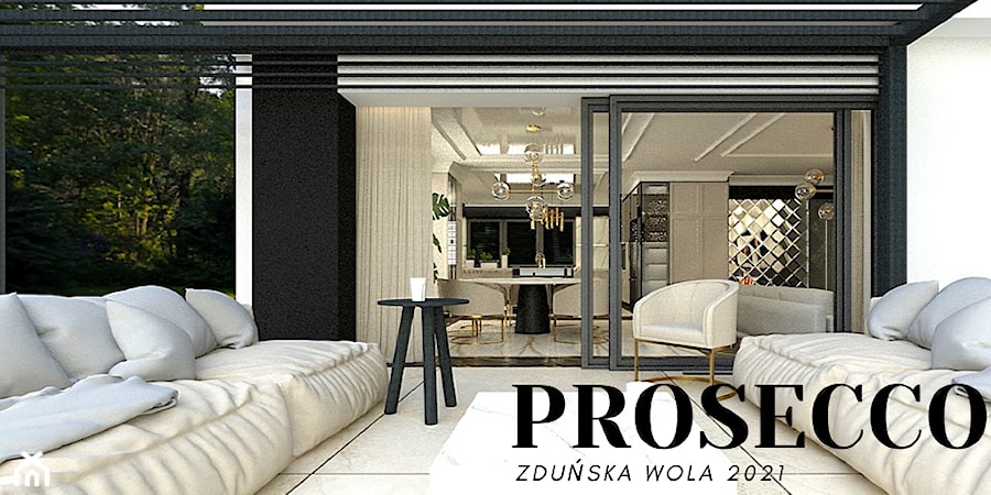 Prosecco - Taras, styl glamour - zdjęcie od AM Design