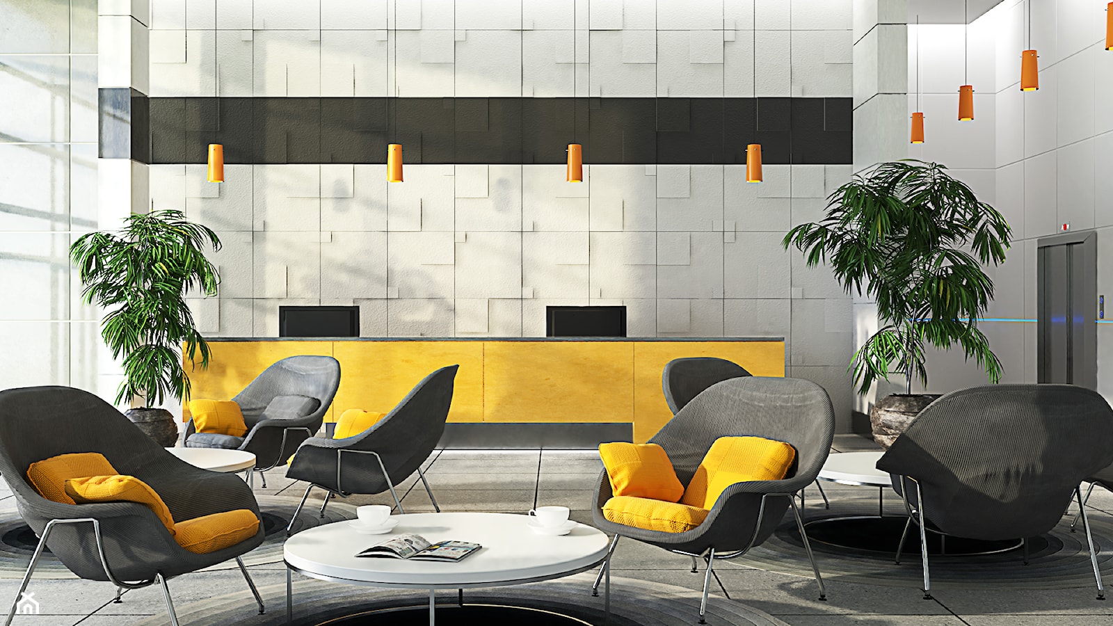 Panel gipsowy 3d - model Square Trio w barwieniu dekoracyjnym - zdjęcie od Panels3d - Homebook