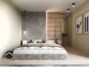 Naturalna sypialnia - zdjęcie od inPOINT Architektura Wnętrz