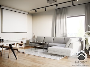 Minimalistyczna strefa - Salon, styl minimalistyczny - zdjęcie od inPOINT Architektura Wnętrz