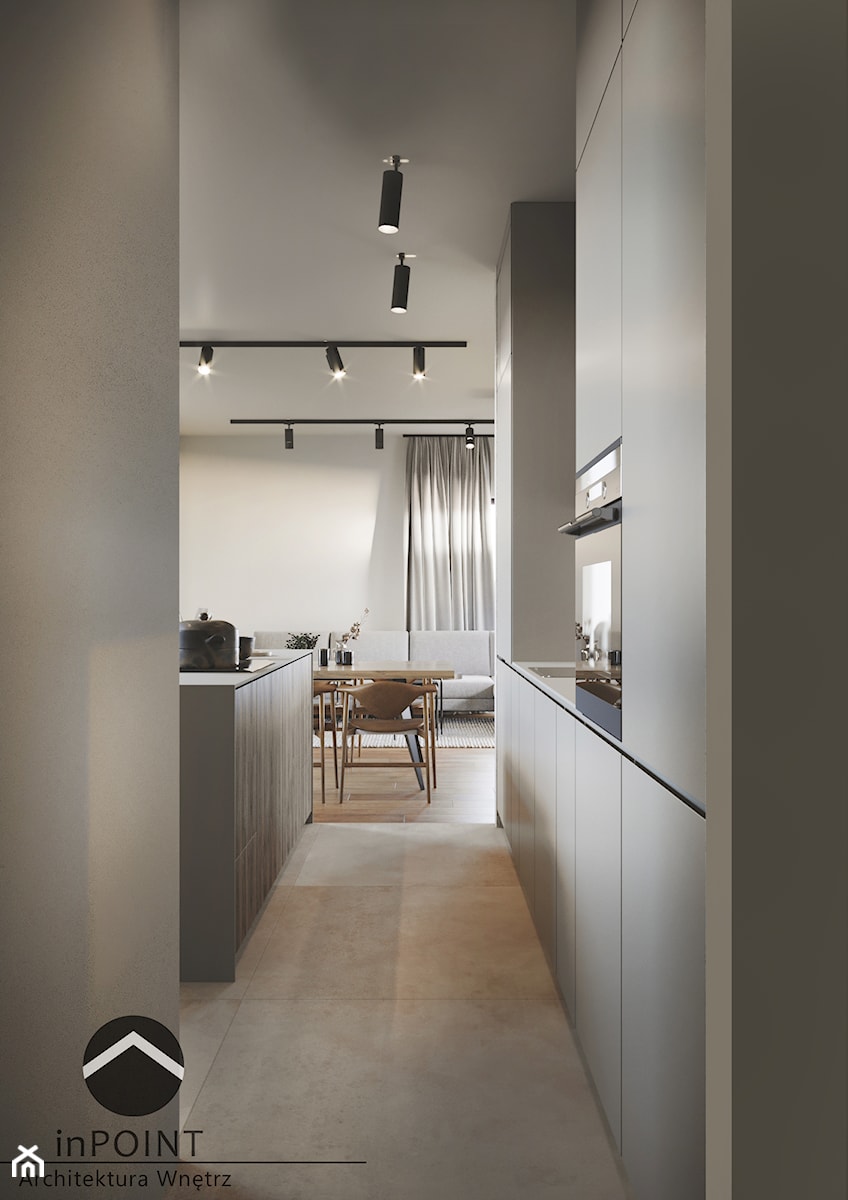 Minimalistyczna strefa - Kuchnia, styl minimalistyczny - zdjęcie od inPOINT Architektura Wnętrz