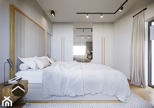 Minimalistyczna strefa - Sypialnia, styl minimalistyczny - zdjęcie od inPOINT Architektura Wnętrz