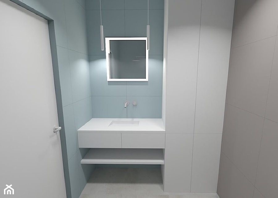 Mała bez okna z lustrem łazienka, styl nowoczesny - zdjęcie od ZB - Projektowanie Wnętrz