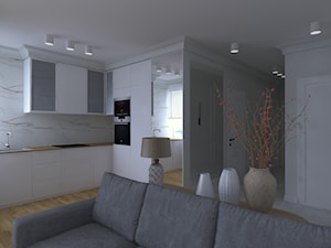 mieszkanie styl nowoczesny/francuski - Kuchnia, styl nowoczesny - zdjęcie od mcstudio Projektowanie wnętrz