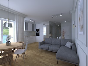 mieszkanie styl nowoczesny/francuski - Salon, styl nowoczesny - zdjęcie od mcstudio Projektowanie wnętrz