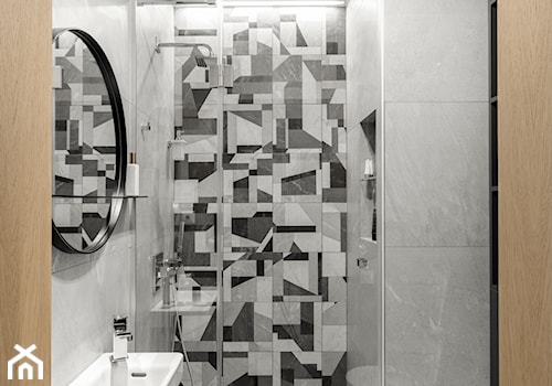 MIESZKANIE W WARSZAWIE - Mała bez okna z lustrem łazienka, styl nowoczesny - zdjęcie od SOUL INTERIORS