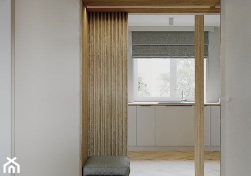 Projekt wnętrza parteru w domu jednorodzinnym - Hol / przedpokój, styl skandynawski - zdjęcie od Art Monkey Creative Studio