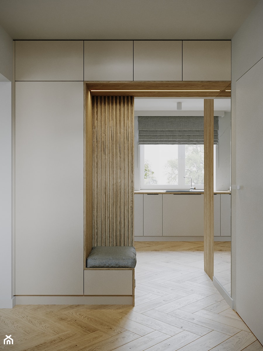 Projekt wnętrza parteru w domu jednorodzinnym - Hol / przedpokój, styl skandynawski - zdjęcie od Art Monkey Creative Studio