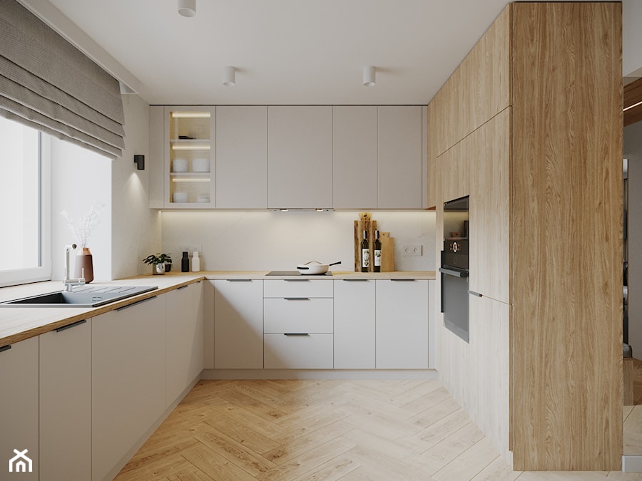 Projekt wnętrza parteru w domu jednorodzinnym - Kuchnia, styl skandynawski - zdjęcie od Art Monkey Creative Studio