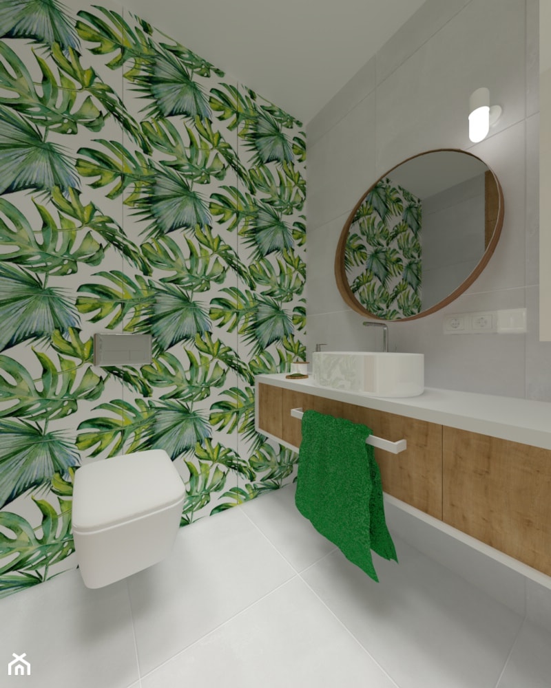 Botaniczna łazienka - zdjęcie od VANKKA.design Marta Czekańska