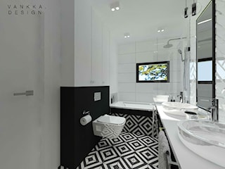 Łazienka  z białą cegiełką