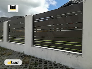 Nowoczesne ogrodzenie aluminiowe Alfen w kolorze RAL Taupe