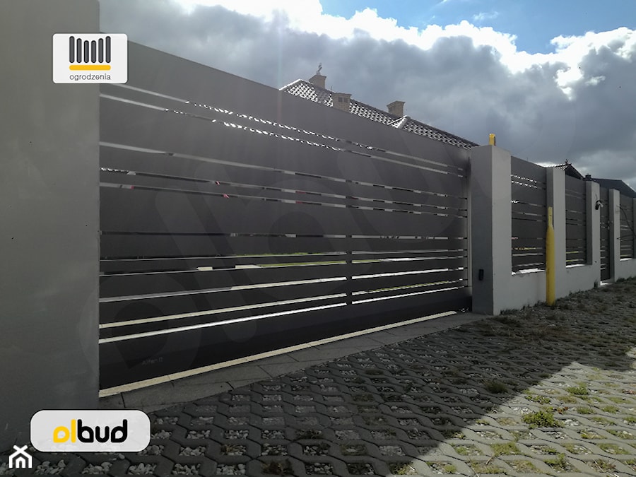 System nowoczesnego ogrodzenia aluminiowego - zdjęcie od OLBUD OGRODZENIA BRAMY DRZWI I OKNA STRASZYN