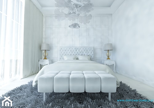 ROOM 01 Pokój hotelowy glamour :) - Średnia biała sypialnia, styl glamour - zdjęcie od mimtwardowscy