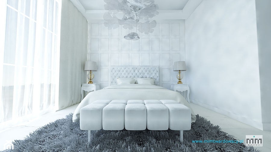 ROOM 01 Pokój hotelowy glamour :) - Średnia biała sypialnia, styl glamour - zdjęcie od mimtwardowscy