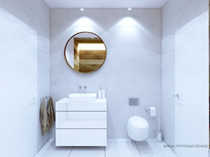 DOM łazienka w leśnym domu :) - Średnia bez okna z punktowym oświetleniem łazienka, styl nowoczesny - zdjęcie od mimtwardowscy