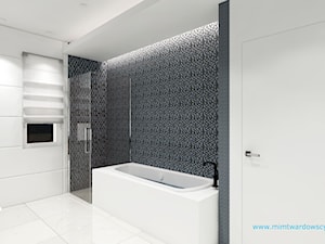 KROP łazienka z piękna mozaiką :) - Średnia z punktowym oświetleniem łazienka z oknem, styl nowoczesny - zdjęcie od mimtwardowscy