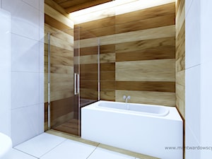 DOM łazienka w leśnym domu :) - Średnia bez okna łazienka, styl nowoczesny - zdjęcie od mimtwardowscy