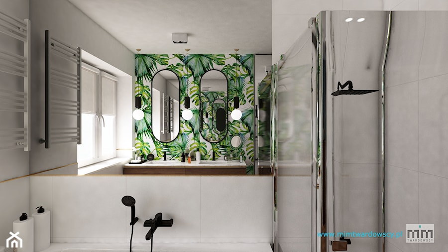 LEWA łazienka w zieleni :) - Łazienka, styl nowoczesny - zdjęcie od mimtwardowscy