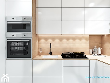 Aranżacje wnętrz - Kuchnia: BED minimalizm ocieplony drewnem :) - Kuchnia, styl minimalistyczny - mimtwardowscy. Przeglądaj, dodawaj i zapisuj najlepsze zdjęcia, pomysły i inspiracje designerskie. W bazie mamy już prawie milion fotografii!