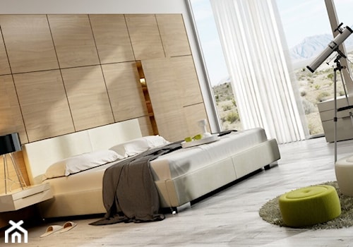 Średnia szara sypialnia, styl nowoczesny - zdjęcie od Merita