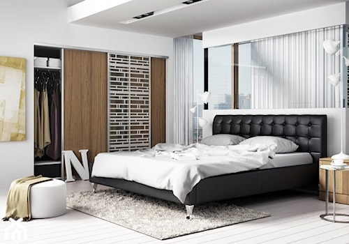 Średnia biała sypialnia, styl nowoczesny - zdjęcie od Merita