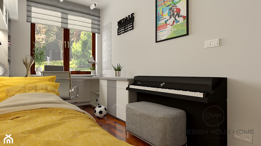 Pokój 13 letniego miłośnika zapasów i gry na klawiszach - Pokój dziecka, styl nowoczesny - zdjęcie od DESIGNYOURHOME
