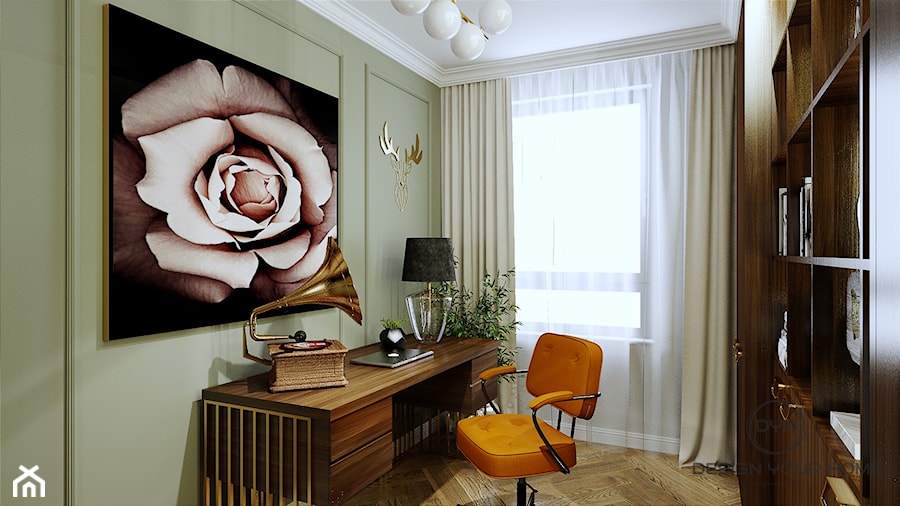 Mieszkanie dla dojrzałej pary w Siedlcach - Biuro, styl glamour - zdjęcie od DESIGNYOURHOME