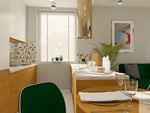 Mieszkanie 56 m2 - dwa pokoje + salon z aneksem kuchennym + taras - Kuchnia, styl nowoczesny - zdjęcie od DESIGNYOURHOME