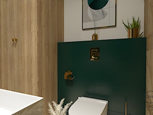Zielone toaleta na parterze - Łazienka, styl vintage - zdjęcie od DESIGNYOURHOME