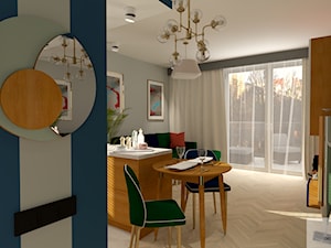 Mieszkanie 56 m2 - dwa pokoje + salon z aneksem kuchennym + taras - Salon, styl nowoczesny - zdjęcie od DESIGNYOURHOME