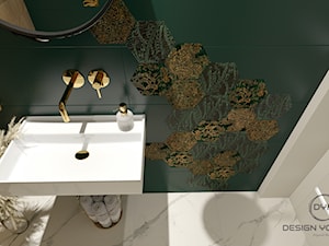 Zielone toaleta na parterze - Łazienka, styl glamour - zdjęcie od DESIGNYOURHOME