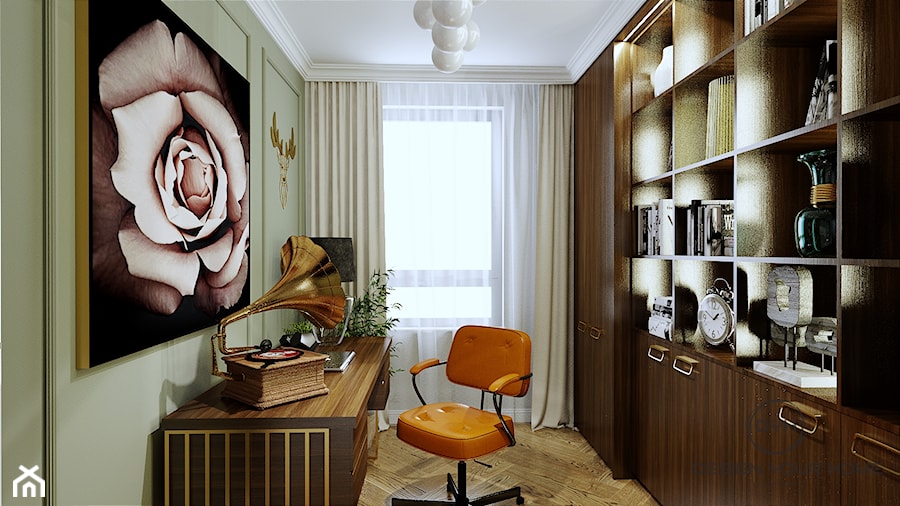 Mieszkanie dla dojrzałej pary w Siedlcach - Biuro, styl glamour - zdjęcie od DESIGNYOURHOME