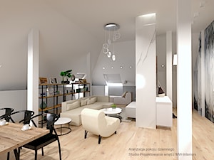 Projekt aranżacji wnętrz - Salon, styl skandynawski - zdjęcie od MW-Interiors