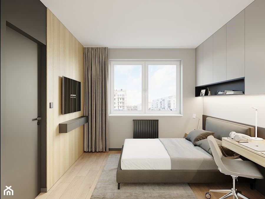 POZNAŃ 44m2 - Sypialnia, styl minimalistyczny - zdjęcie od JD Architects