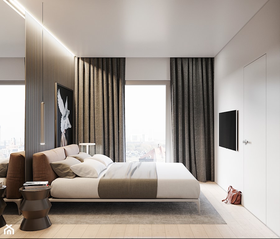 POZNAŃ 88m2 - Sypialnia, styl nowoczesny - zdjęcie od JD Architects