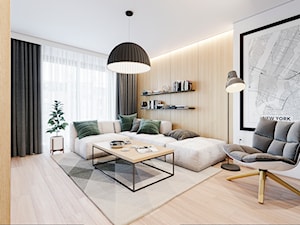 PIŁA 45m2 - Salon, styl nowoczesny - zdjęcie od JD Architects