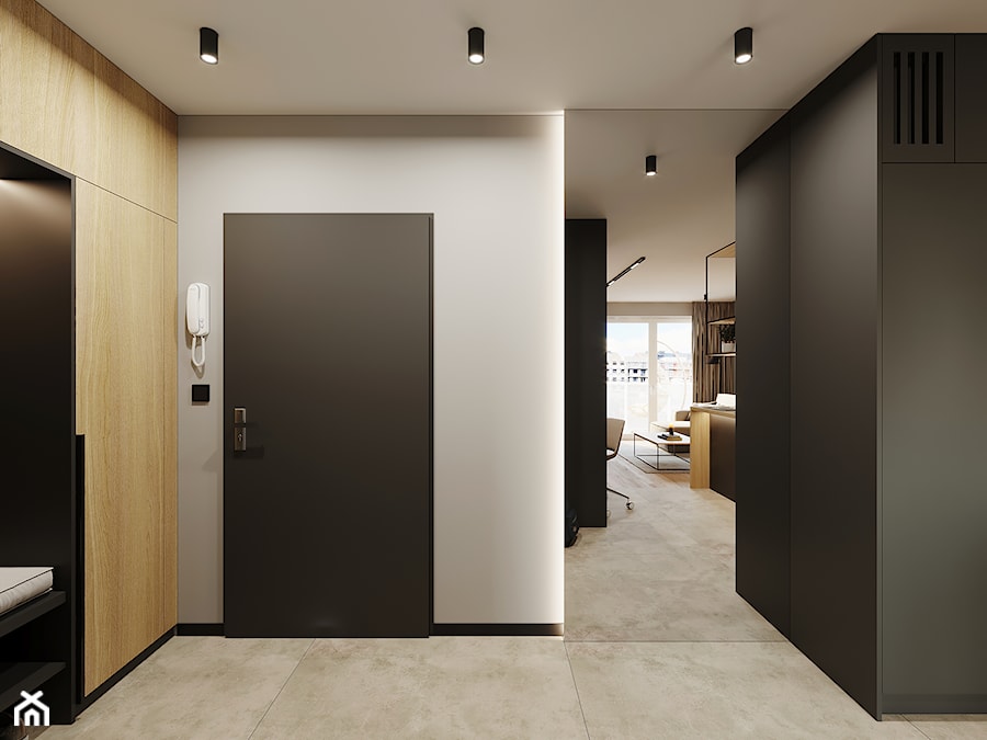 POZNAŃ 44m2 - Hol / przedpokój, styl minimalistyczny - zdjęcie od JD Architects