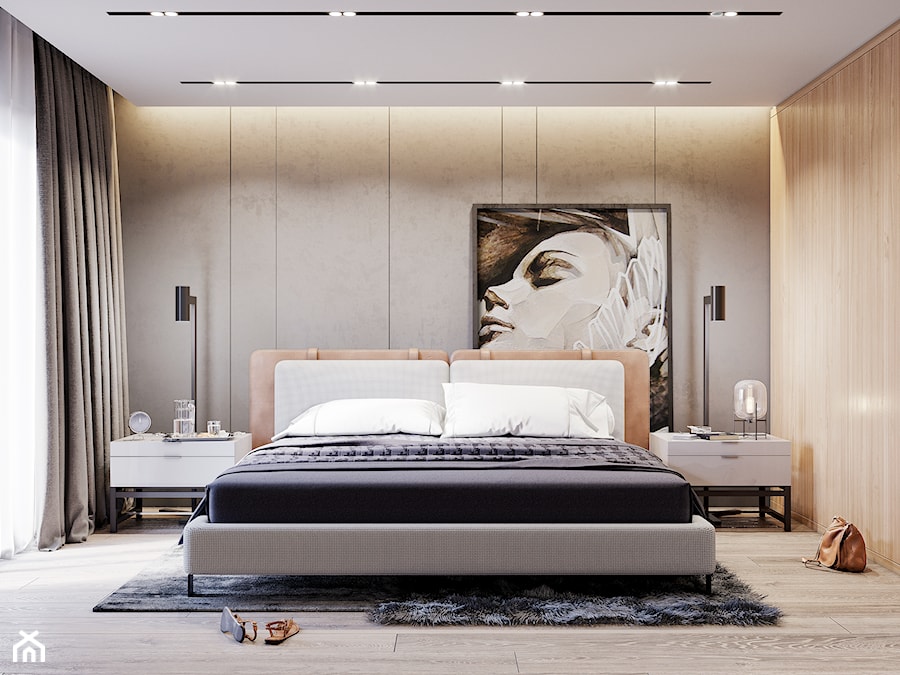 DOM W BARANOWIE - Sypialnia, styl nowoczesny - zdjęcie od JD Architects