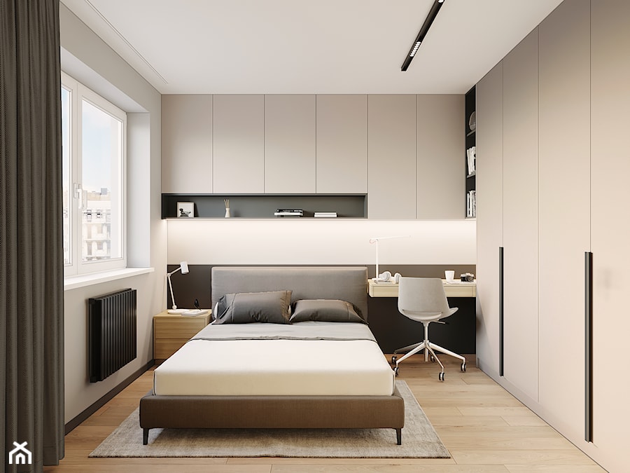 POZNAŃ 44m2 - Sypialnia, styl minimalistyczny - zdjęcie od JD Architects