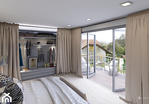 Sypialnia z balkonem - zdjęcie od SYSdesign