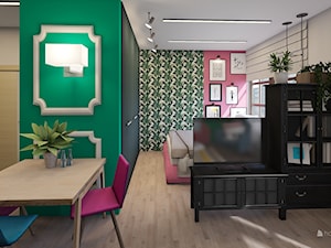 Projekt kawalerki o powierzchni 40m2 - Salon - zdjęcie od SYSdesign