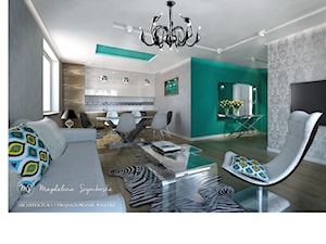 mieszkanie w zabudowie szeregowej - Salon, styl glamour - zdjęcie od Magdalena Szymborska Architektura i Projektowanie Wnętrz