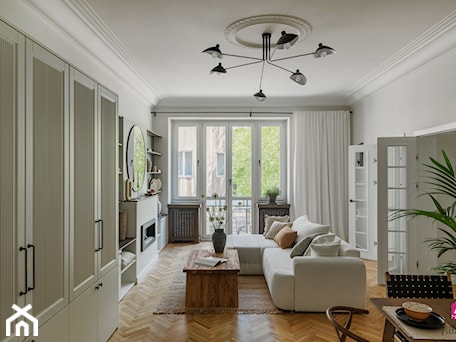 Aranżacje wnętrz - Salon: Salon apartamentu Vintage Park w Łodzi - Lilla Home. Przeglądaj, dodawaj i zapisuj najlepsze zdjęcia, pomysły i inspiracje designerskie. W bazie mamy już prawie milion fotografii!