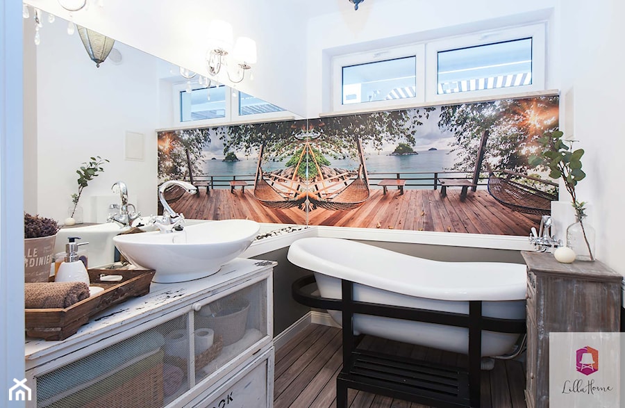 Projekt wnętrza łazienki mieszkania w stylu prowansalskim - zdjęcie od Lilla Home