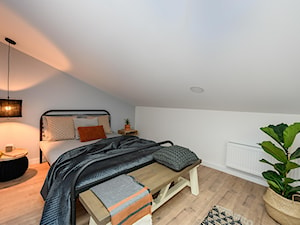 Projekt wnętrza sypialni mieszkania w stylu urban loft - zdjęcie od Lilla Home