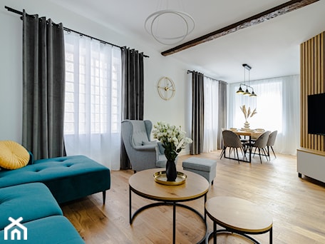 Aranżacje wnętrz - Salon: Apartament w Katowicach - Salon, styl nowoczesny - Fotownętrza. Przeglądaj, dodawaj i zapisuj najlepsze zdjęcia, pomysły i inspiracje designerskie. W bazie mamy już prawie milion fotografii!