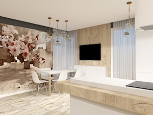 Salon połączony z kuchnią - zdjęcie od DANKIN projekt- projektowanie wętrz