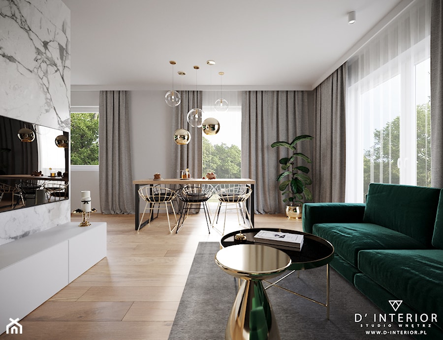 Mieszkanie w Warszawie - Salon, styl nowoczesny - zdjęcie od D ' INTERIOR. Studio Wnętrz